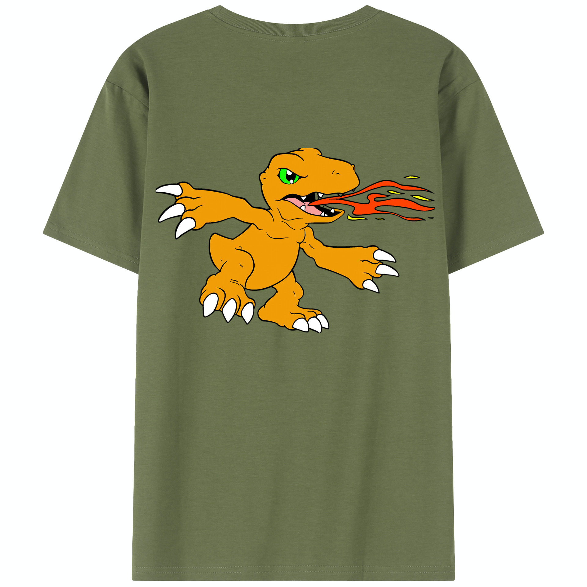 （画像用） Digimon デジタルモンスター/デジモン 綿100％半袖Tシャツ（背面プリント）